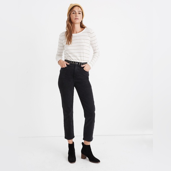 Madewell Classic Straight Jeans in Lunar Wash: Grommet Edition - Picture 1 of 9
